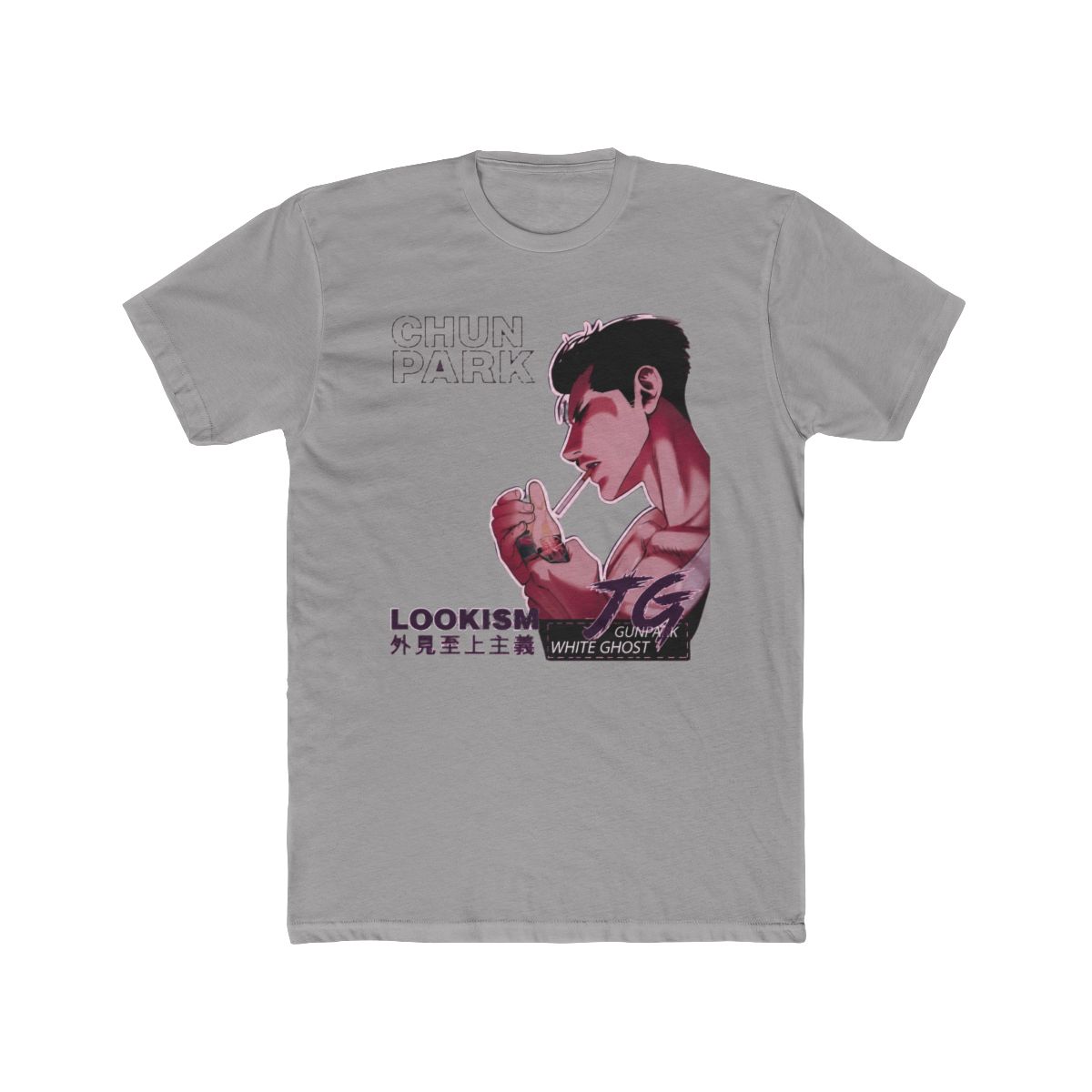 LOOKISM OFFICIAL MD GOODS WHITE GHOST GUN PARK/종건 SHORT SLEEVE T Shirt Round Tee | eBay - Official t-shirts merchandise