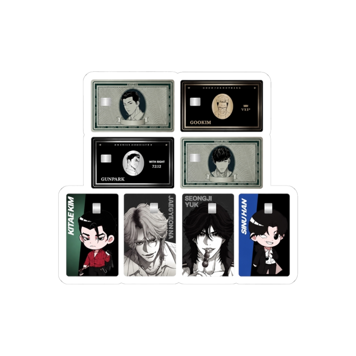 LOOKISM OFFICIAL MD GOODS CARD COVER STICKER Photo Card Poca Korea Naver Webtoon - Official stickers merchandise
