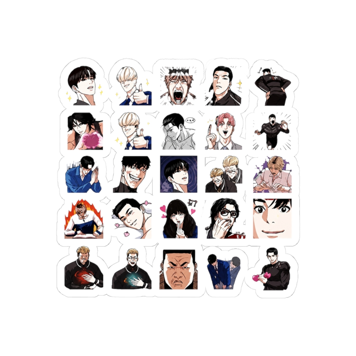 LOOKISM OFFICIAL MD GOODS EMOJI STICKER Character Deco Pack Korea Naver Webtoon - Official stickers merchandise