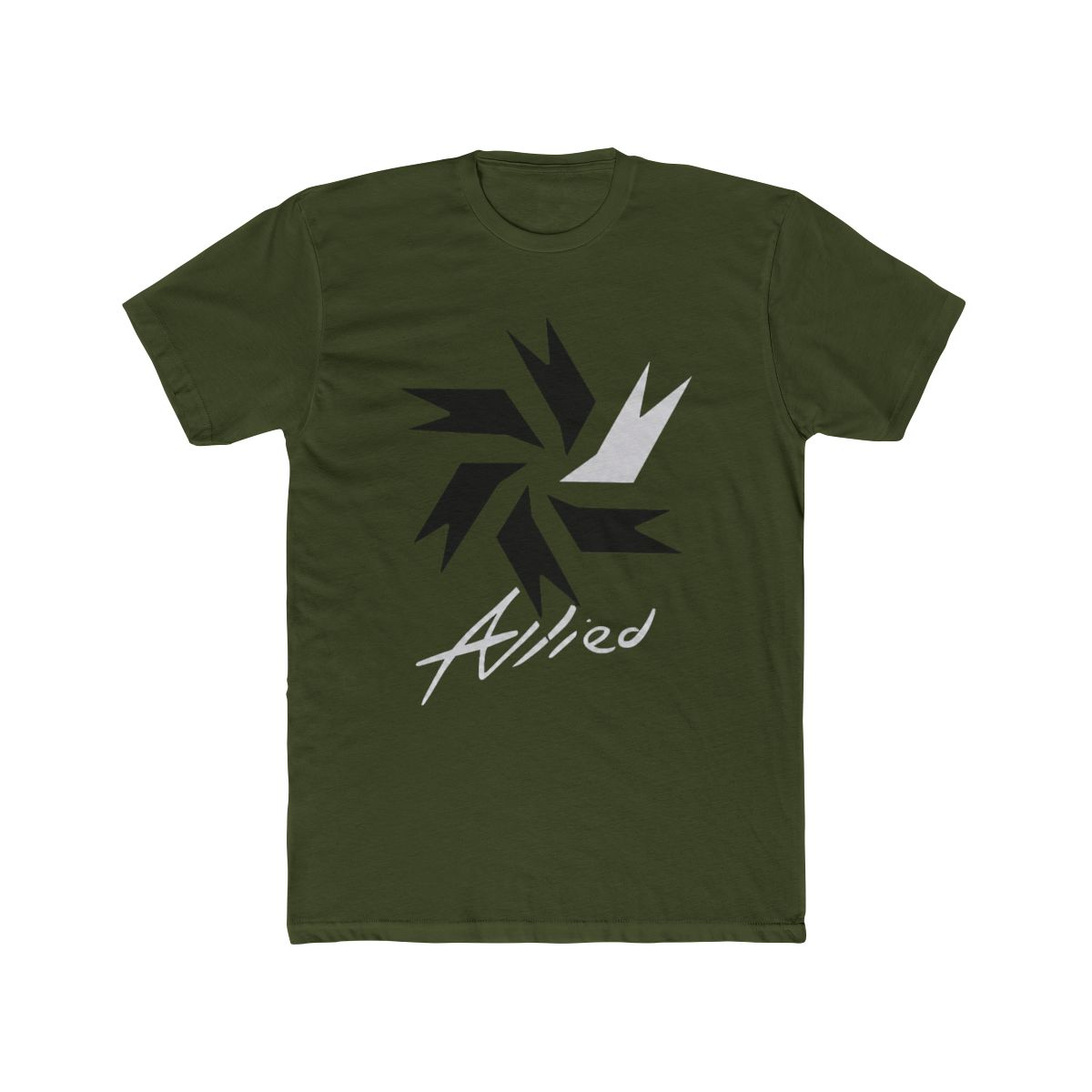 Allied T Shirt Lookism mit langen oder kurzen Ärmeln, Vintage-Stil, gewaschen, atmungsaktiv, grafisches Design, dehnbar, modisch, stilvoll, weich - alternate angle 4, merchandise