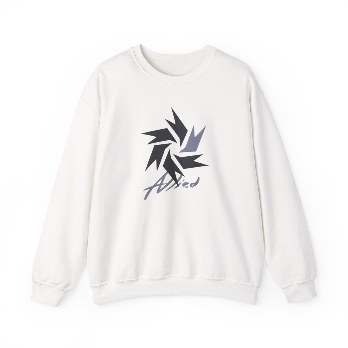 Abstract Starburst Logo crewneck sweatshirt | geometric emblem, navy gray accents | Lookism - Official Sweatshirts merchandise