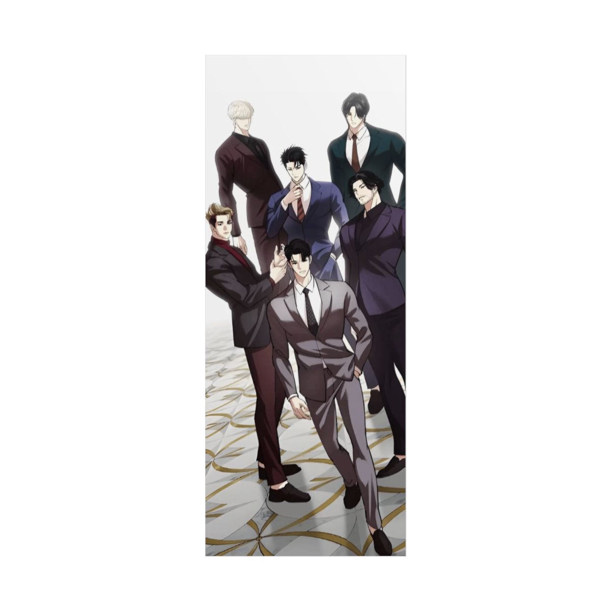 Stylish Suited Men Illustration Rolled Poster | Anime Group Wall Art | Lookism - Official Posters & Wall Art merchandise