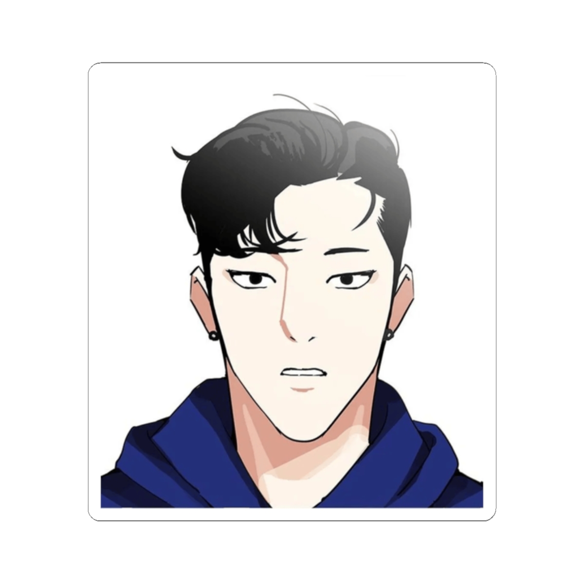 Moody Anime Guy Sticker | Kiss-Cut Sticker | Lookism - alternate angle 3, merchandise