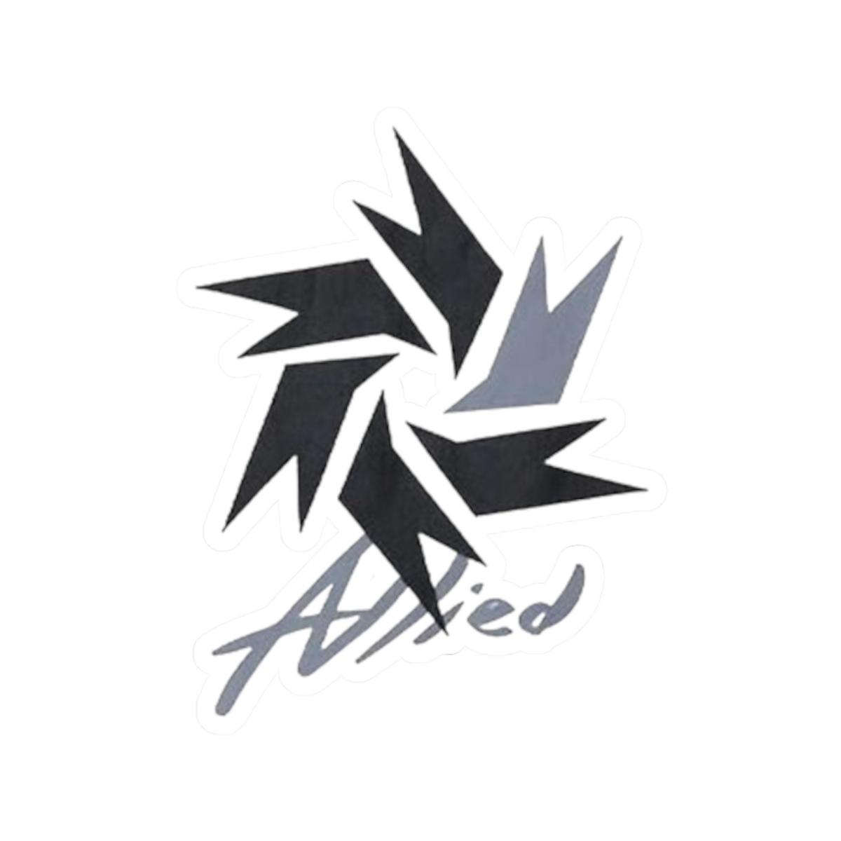 Allied Star Pinwheel Kiss-Cut Sticker | Grey Black Logo Laptop Decal | Lookism  - alternate angle 3, merchandise