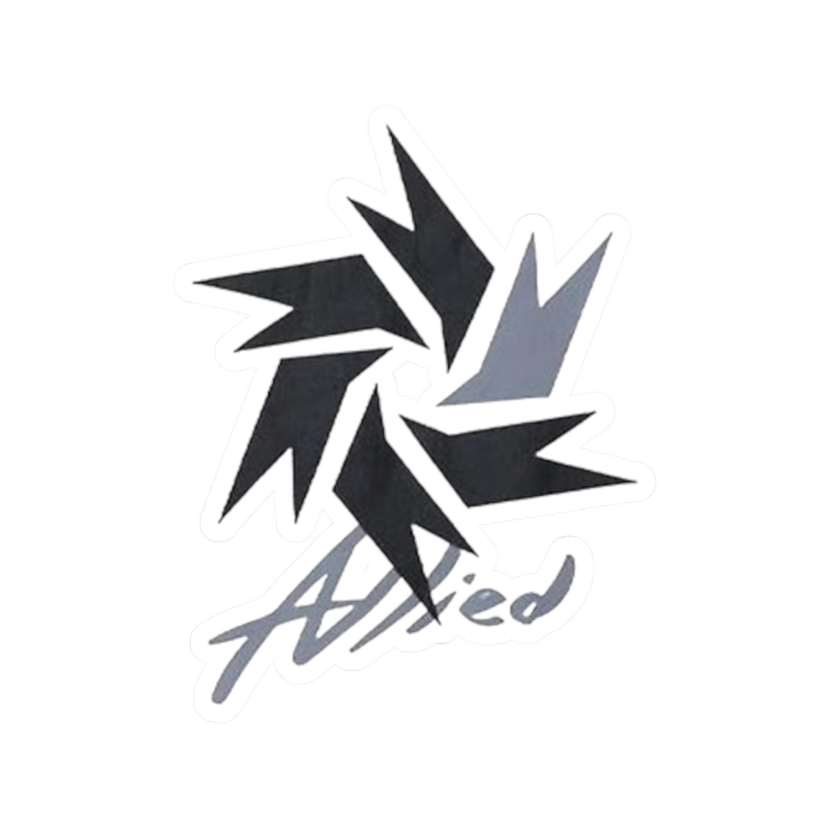 Allied Star Pinwheel Kiss-Cut Sticker | Grey Black Logo Laptop Decal | Lookism  - alternate angle 1, merchandise